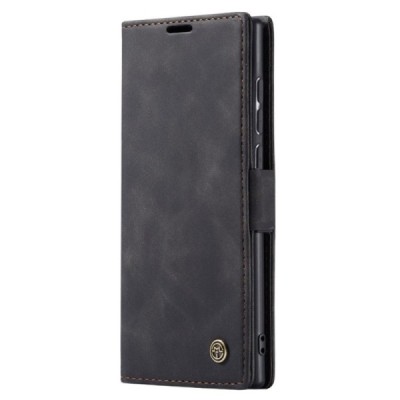 Samsung Galaxy Note10 Lite (N770F) CaseMe Retro solīds atvēramais ādas melns maciņš - maks | Vacins.lv