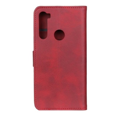 Xiaomi Redmi Note 8T atvēramais ādas sarkans retro maciņš (maks) | Vacins.lv