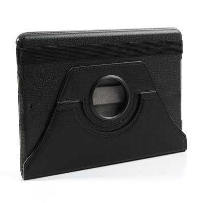Apple iPad Air atverčiamas, sukamas 360 laipsnių, juodas odinis dėklas - stovas / Priedai.lt