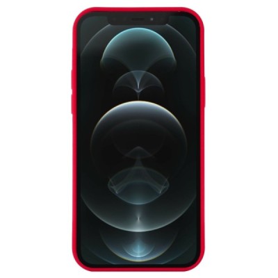 Apple iPhone 12 ir Apple iPhone 12 Pro Shell MagSafe kieto silikono TPU raudonas dėklas - nugarėlė | Priedai.lt
