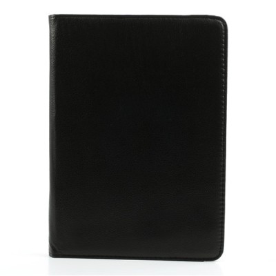 Apple iPad Air atverčiamas, sukamas 360 laipsnių, juodas odinis dėklas - stovas / Priedai.lt