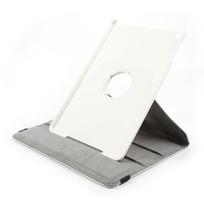 Apple iPad Air atverčiamas, sukamas 360 laipsnių, baltas odinis dėklas - stovas / Priedai.lt