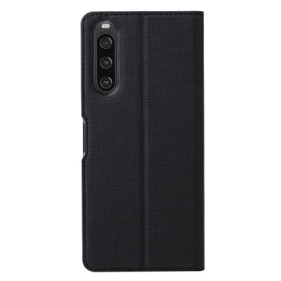 Sony Xperia 10 V „Vili“ atvērams melns ādas maciņš | Vacins.lv
