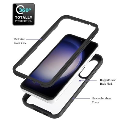 Samsung Galaxy S23 FE (Fan Edition) „Kickstand“ pastiprinātas aizsardzības dzidrs apvalks | Vacins.lv