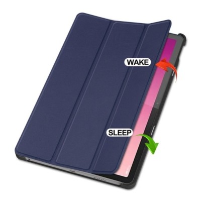 Lenovo Tab P12 12.7" atvēramais ādas zils maciņš | Vacins.lv