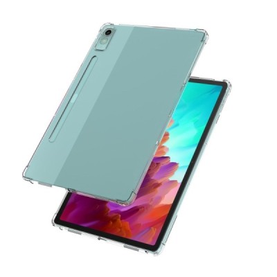 Lenovo Tab P12 12.7" sustiprintos apsaugos kieto silikono TPU skaidrus dėklas - nugarėlė | Priedai.lt