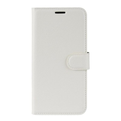 Samsung Galaxy Note 10+ (N975F) atvēramais balts ādas Litchi maciņš (maks) | Vacins.lv