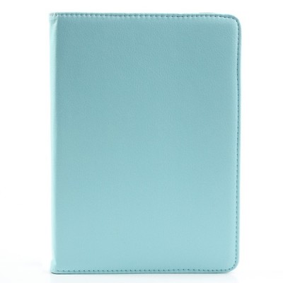 Apple iPad Air atverčiamas, sukamas 360 laipsnių, šviesiai mėlynas odinis dėklas - stovas / Priedai.lt