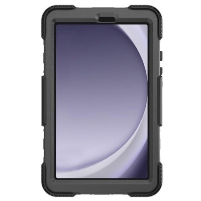 Samsung Galaxy Tab A9 pastiprinātas aizsardzības melns (360°) apvalks, vaciņš | Vacins.lv