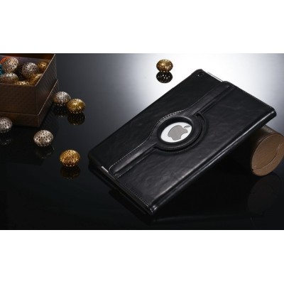 Apple iPad Air solidus atverčiamas juodas odinis dėklas (360°) - stovas / Priedai.lt