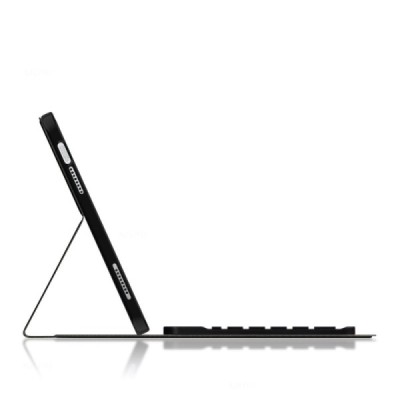 Apple iPad 11 2025, iPad 10,9 2022 ādas atvēramais melns futrālis ar bluetooth tastatūra | Vacins.lv
