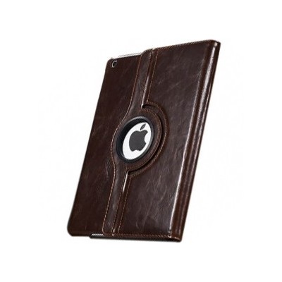 Apple iPad Air solidus atverčiamas rudas odinis dėklas (360°) - stovas / Priedai.lt