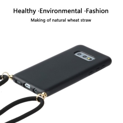 Samsung Galaxy S10e (G970) Strap cieta silikona (TPU) melns apvalks | vacins.lv