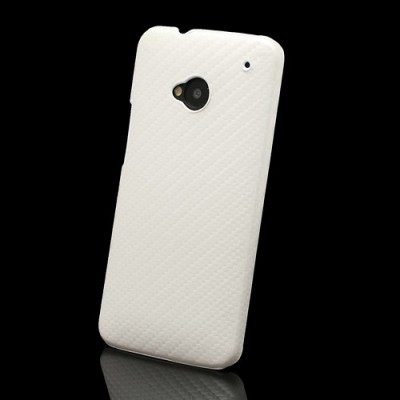 Balts akmeņogļu HTC One M7 apvalks / Vacins.lv