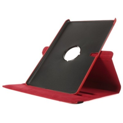 Samsung Galaxy Tab S 10.5 atverčiamas, sukamas 360 laipsnių, raudonas odinis dėklas - stovas / Priedai.lt