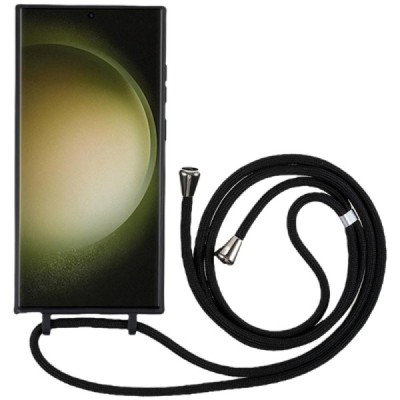 Samsung Galaxy S24 Ultra (SM-S928) Strap cieta silikona (TPU) melns apvalks | vacins.lv