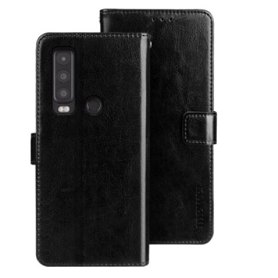 Cat S75 „IDEWEI“ atverčiamas juodas odinis dėklas - piniginė | Priedai.lt