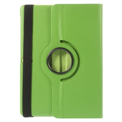 Samsung Galaxy Tab S 10.5 atverčiamas, sukamas 360 laipsnių, žalias odinis dėklas - stovas / Priedai.lt