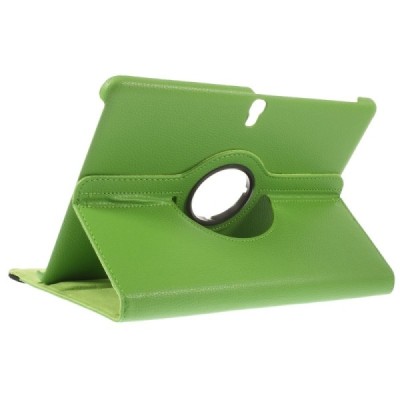 Samsung Galaxy Tab S 10.5 atverčiamas, sukamas 360 laipsnių, žalias odinis dėklas - stovas / Priedai.lt