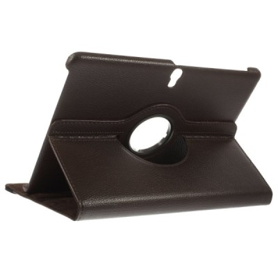 Samsung Galaxy Tab S 10.5 atvēramais brūns ādas futrālis, grozās 360° grādu apjomā / Vacins.lv