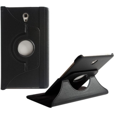 Samsung Galaxy Tab S 8.4 atverčiamas, sukamas 360 laipsnių, juodas odinis dėklas - stovas / Priedai.lt