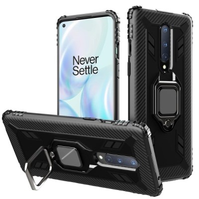 OnePlus 8 „Kickstand“ pastiprinātas aizsardzības melns apvalks | Vacins.lv