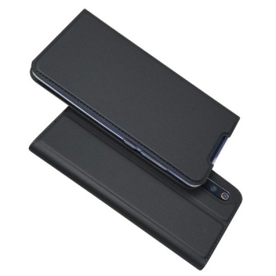 „Dux Ducis“ Skin serijos Xiaomi Mi 9 (Mi 9 Explorer) pilkas odinis atverčiamas dėklas | Priedai.lt