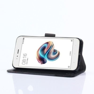 Xiaomi Mi A1 (Mi 5X) „Muxma“ atvēramais ādas pelēks maciņš (maks) | Vacins.lv