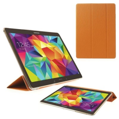 Samsung Galaxy Tab S 10.5 plonas atverčiamas oranžinis dėklas / Priedai.lt