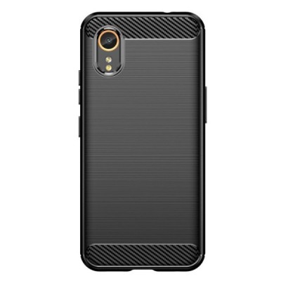 Samsung Galaxy Xcover 7 (G556B) „Carbon“ kieto silikono TPU juodas dėklas - nugarėlė | Priedai.lt