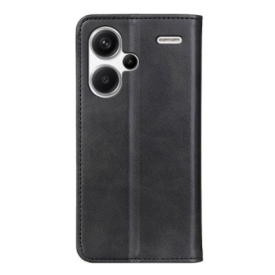 Xiaomi Redmi Note 13 Pro+ 5G „Split“ juodas odinis atverčiamas dėklas - knygutė | Priedai.lt