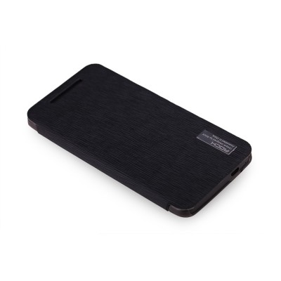 HTC One M7 Rock Elegant atvēramais melns futrālis / Vacins.lv