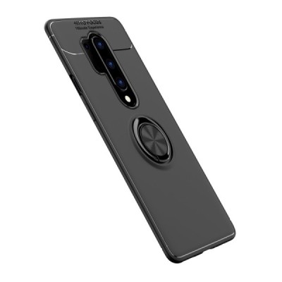 OnePlus 8 Pro „FOCUS“ Kickstand cieta silikona (TPU) melns apvalks | vacins.lv