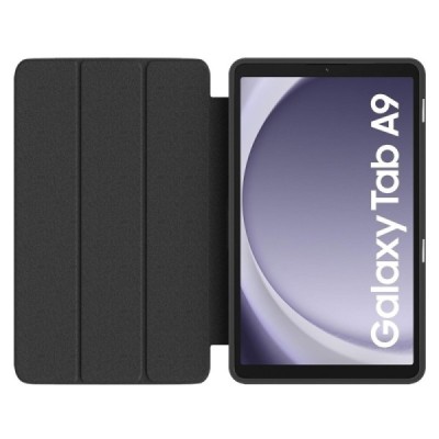 Samsung Galaxy Tab A9 „Deluxe“ atvēramais melns maciņš | Vacins.lv