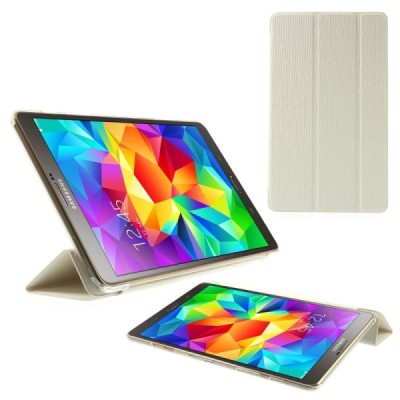 Samsung Galaxy Tab S 8.4 plāns atvēramais balts futrālis / Vacins.lv