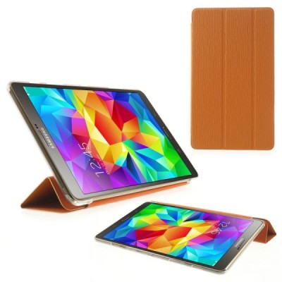 Samsung Galaxy Tab S 8.4 plāns atvēramais oranžs futrālis / Vacins.lv