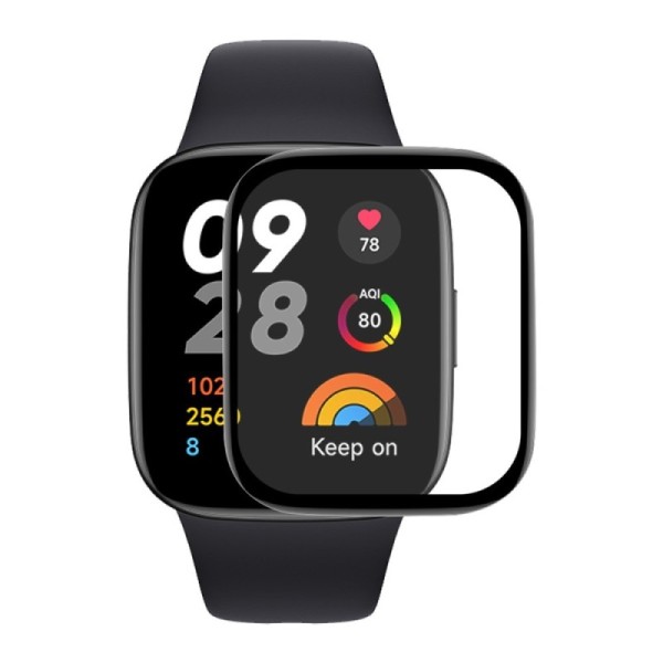 „Enkay“ Tempered Glass ekrāna aizsargstikls 0.2 mm - melns (Xiaomi Redmi Watch 3 Lite / Watch 3 Active)