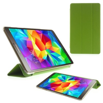 Samsung Galaxy Tab S 8.4 plāns atvēramais zaļš futrālis / Vacins.lv