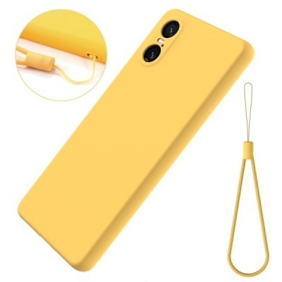 Sony Xperia 10 VI Shell cieta silikona (TPU) apvalks - dzeltens | vacins.lv