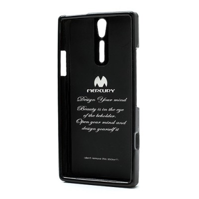 Mercury TPU kieto silikono juodas Sony Xperia S dėklas - nugarėlė / Priedai.lt