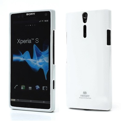 Mercury TPU kieto silikono baltas Sony Xperia S dėklas - nugarėlė / Priedai.lt
