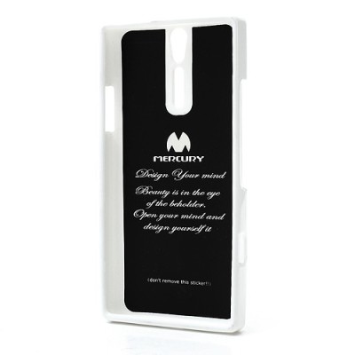 Mercury TPU kieto silikono baltas Sony Xperia S dėklas - nugarėlė / Priedai.lt