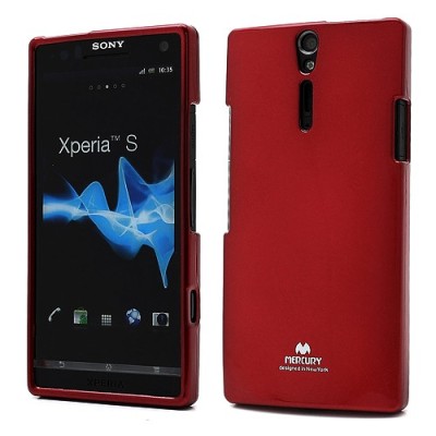 Mercury TPU kieto silikono raudonas Sony Xperia S dėklas - nugarėlė / Priedai.lt