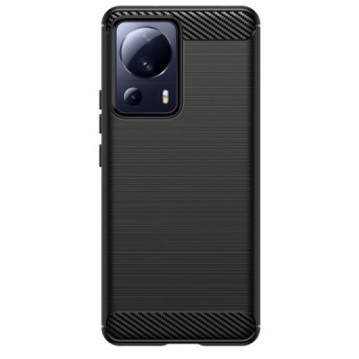 Xiaomi Lite 13 "Carbon" cieta silikona (TPU) melns apvalks | Vacins.lv