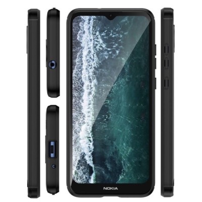 Nokia C21 "Carbon" cieta silikona (TPU) melns apvalks | Vacins.lv