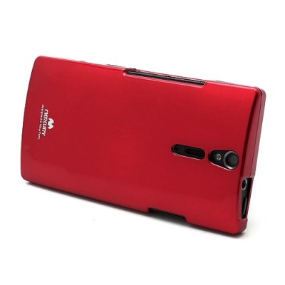 Mercury TPU kieto silikono raudonas Sony Xperia S dėklas - nugarėlė / Priedai.lt