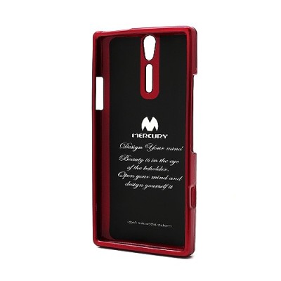 Mercury TPU kieto silikono raudonas Sony Xperia S dėklas - nugarėlė / Priedai.lt