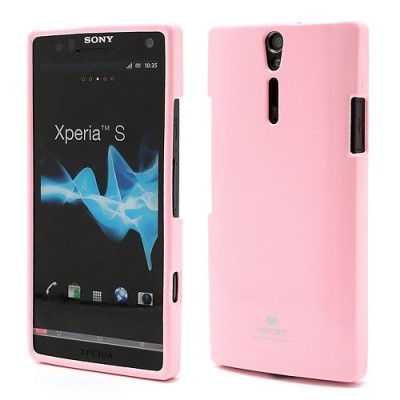 Mercury TPU kieto silikono šviesiai rožinis Sony Xperia S dėklas - nugarėlė / Priedai.lt