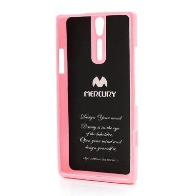 Mercury TPU kieto silikono šviesiai rožinis Sony Xperia S dėklas - nugarėlė / Priedai.lt