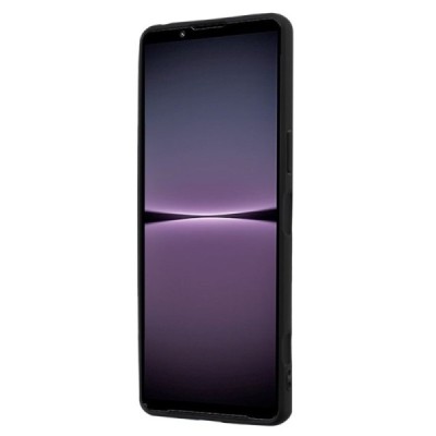 Sony Xperia 1 VI „Kickstand“ cieta silikona (TPU) melns apvalks | vacins.lv